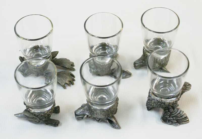 Набор охотника 6 рюмок Русская охота