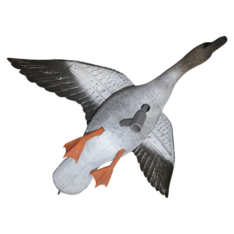 Чучело ГУСЬ гуменник (летящий, креп. на палку. подвижн. крылья.)