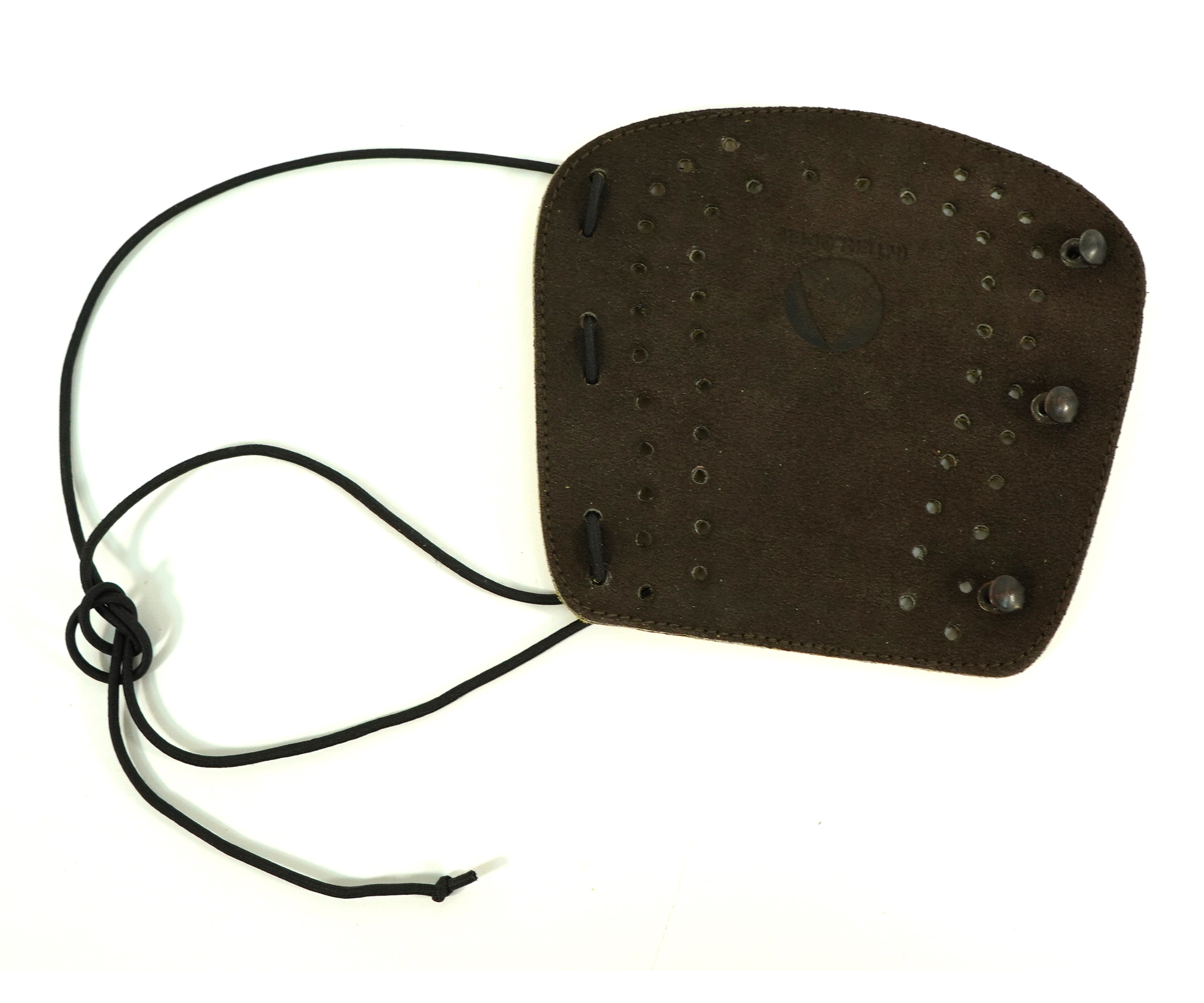 Крага на шнуровке коричневая (комб. замша)